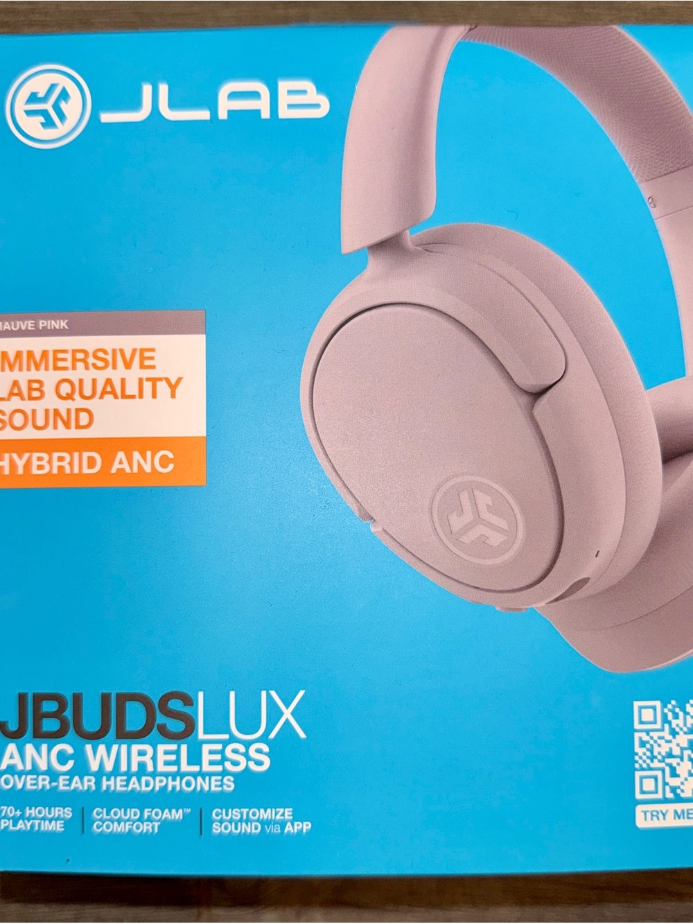JBuds LUX Wireless Over-Ear Headphones — Mauve Pink Brand New in Box SEALED